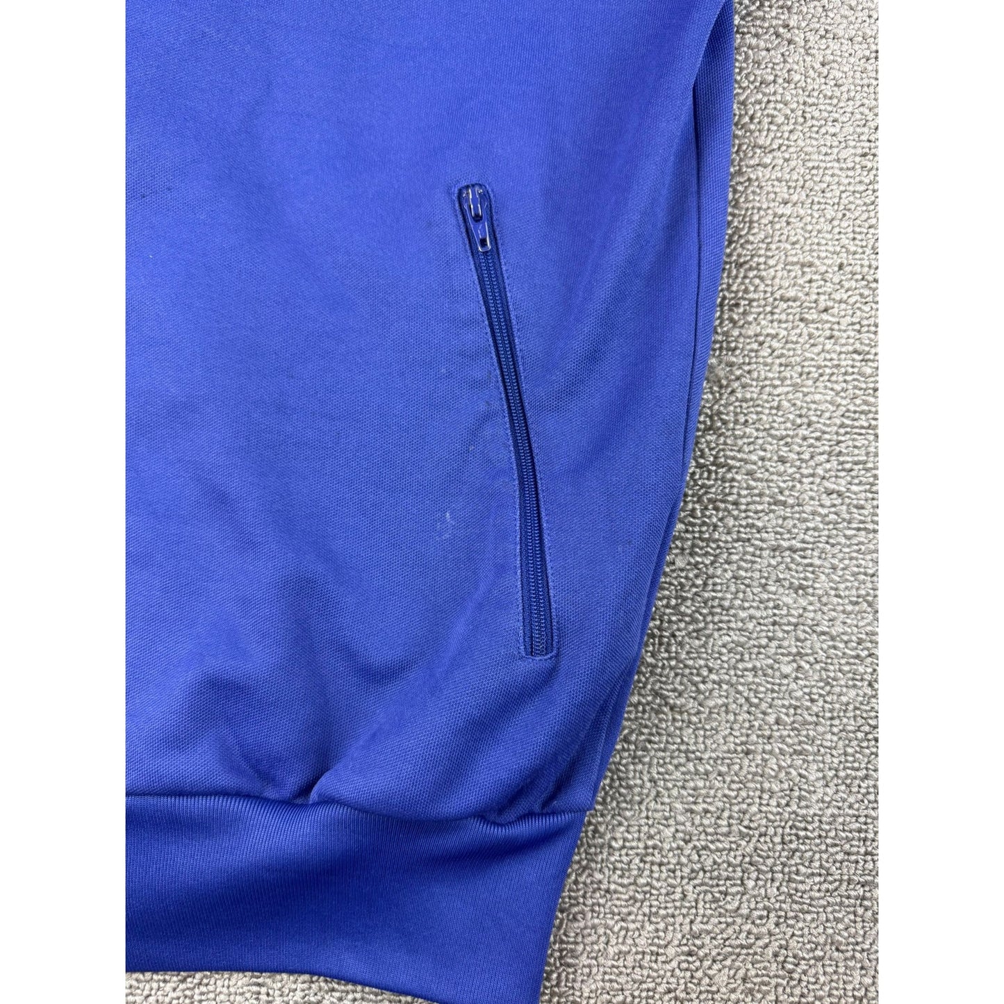 Y2K Adidas Men Small Blue Real Madrid Football Jacket Track Top