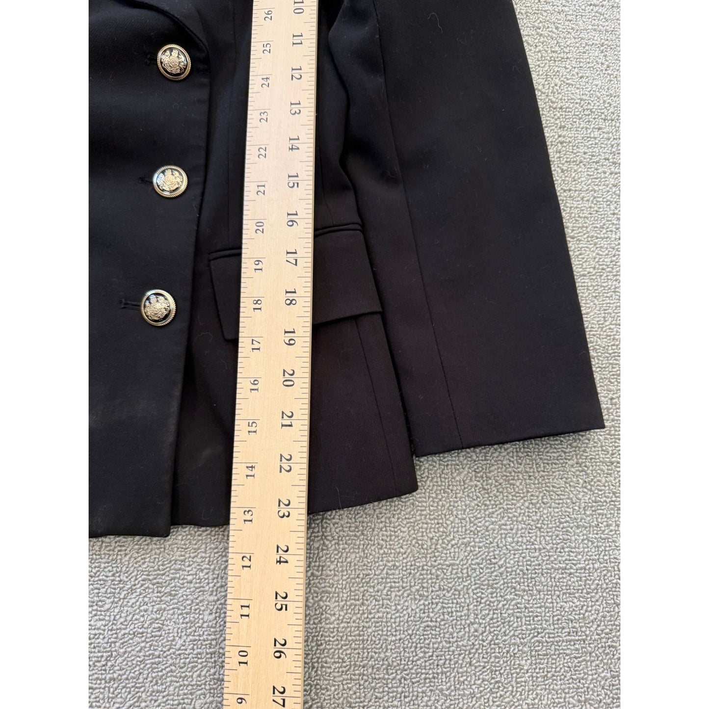 ZARA Women XS Black Double Breasted Blazer Black
