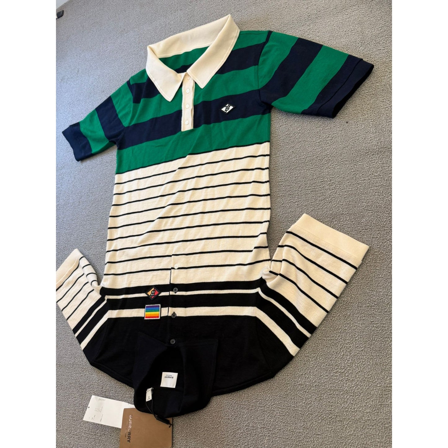 Burberry Women's XS Burberry Dress Polo Shirt Reconstructed