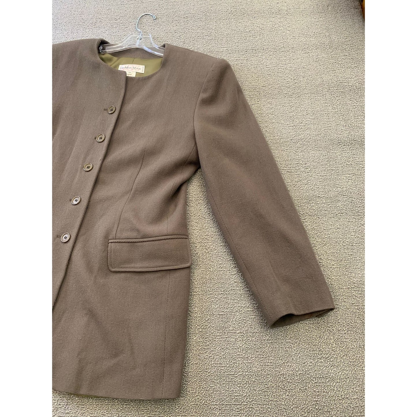 GianMarco Venturi Women's 46 Brown Button Front Long Jacket
