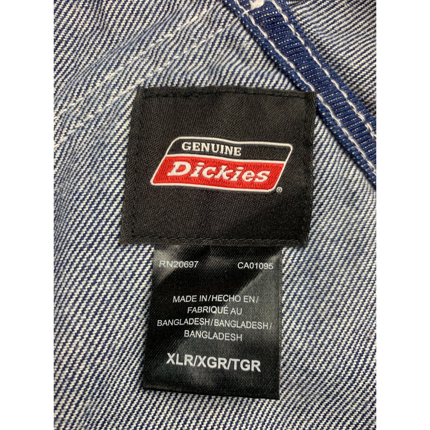 Dickies Overalls Men's XL R Dark Blue Denim Bib Jeans Workwear Overalls