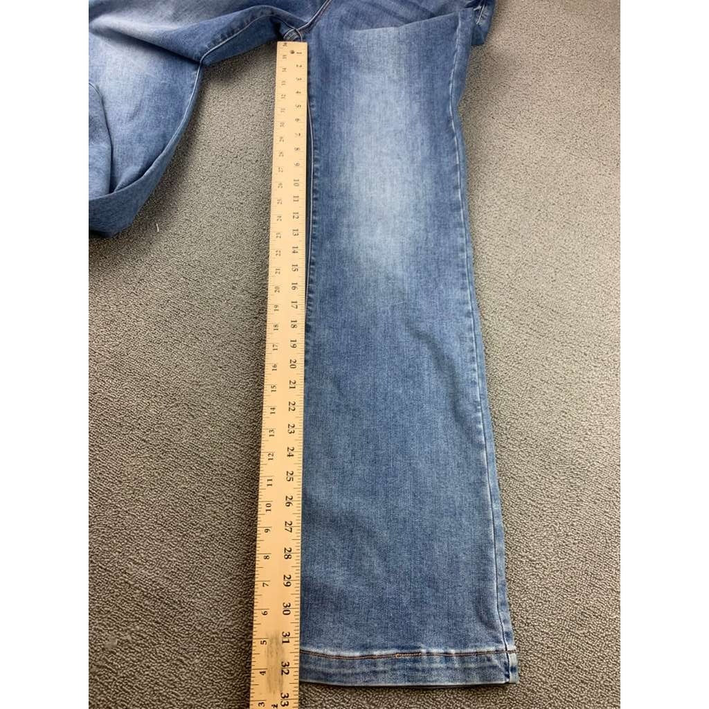 Risen Los Angeles Women 15/32 Blue Light Washed Jeans Bootcut Mid Rise