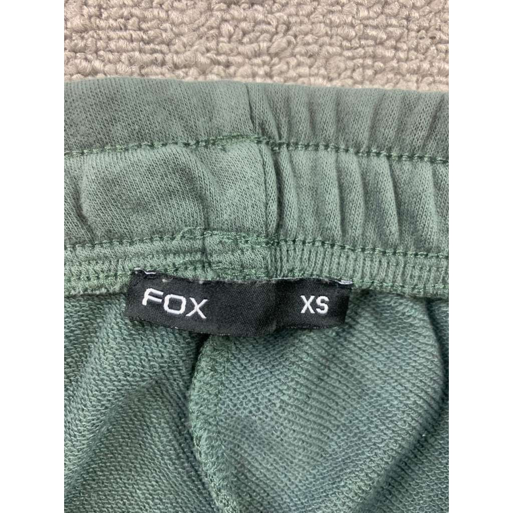 Fox Women XS Green White Athletic Running Shorts Trim Dolphin Hem
