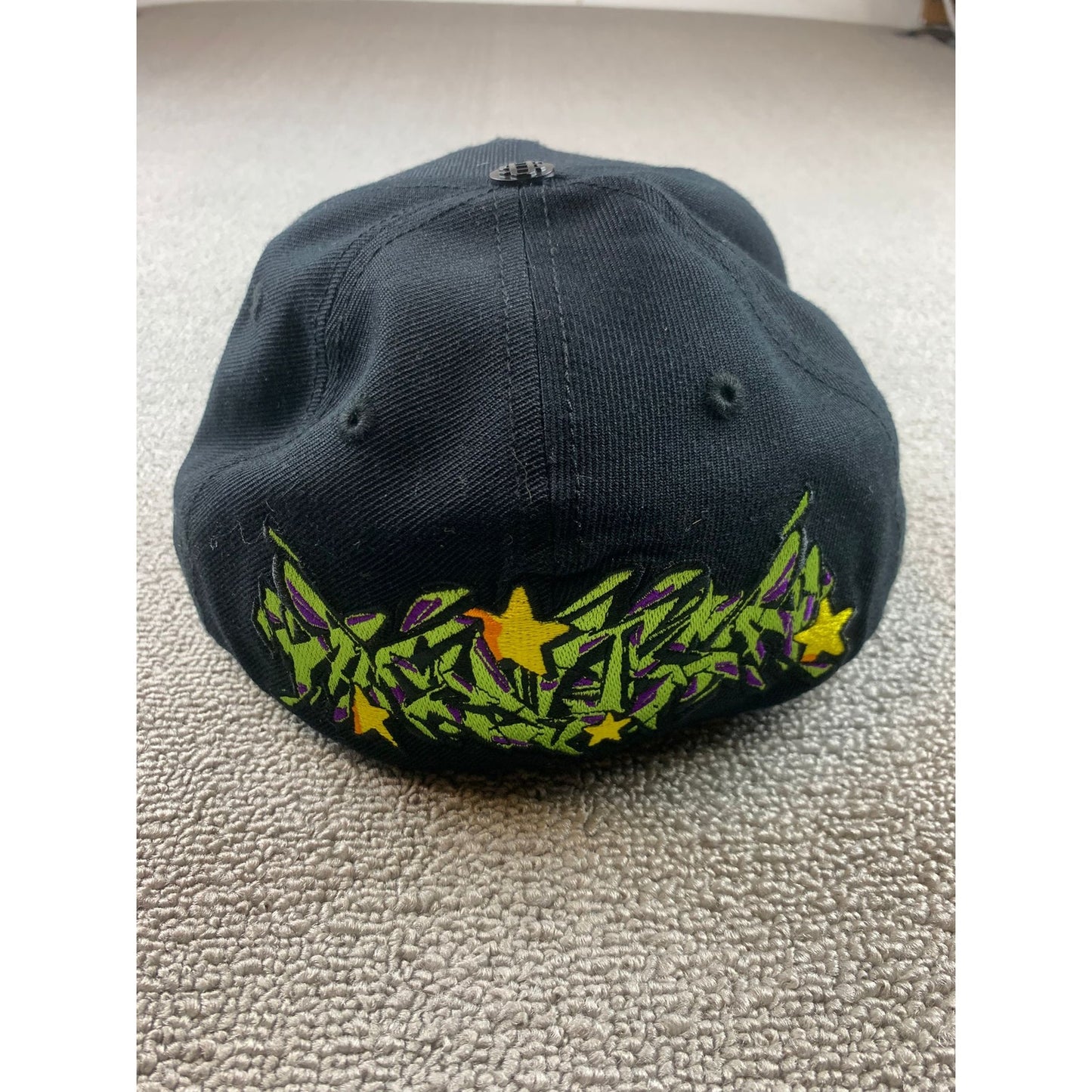 Fortune Men's Size 7 3/8  Streetwear Fortune Fitted Hat Black Graphic Cap
