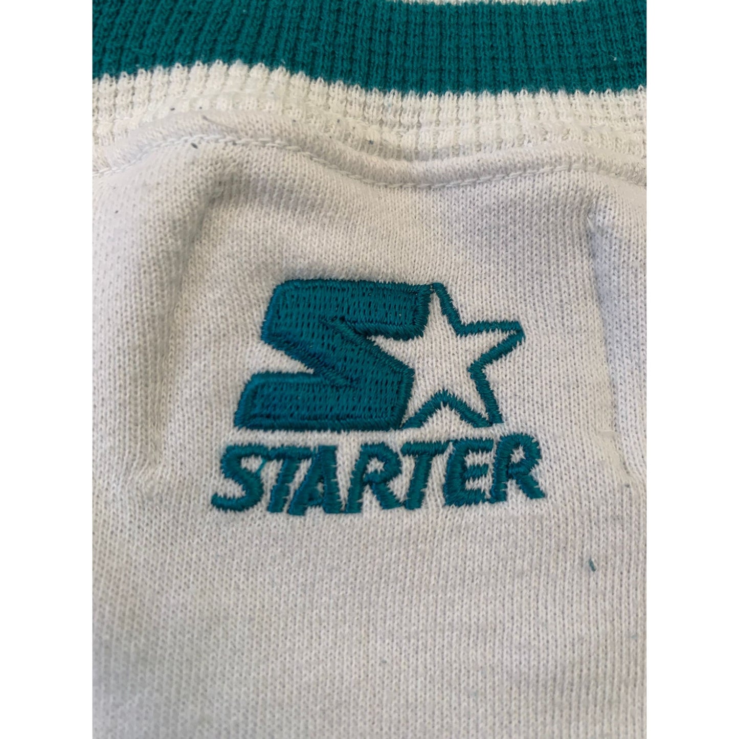 Vintage Charlotte Hornets NBA x STARTER Men Large Teal White Purple Sweatshirt