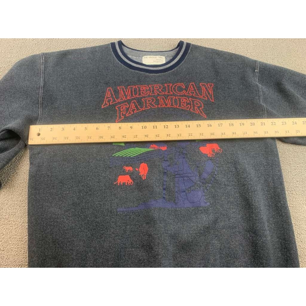 The Vintage Twin Graphic Sweatshirt Medium American Farmer Crewneck Real Vintage