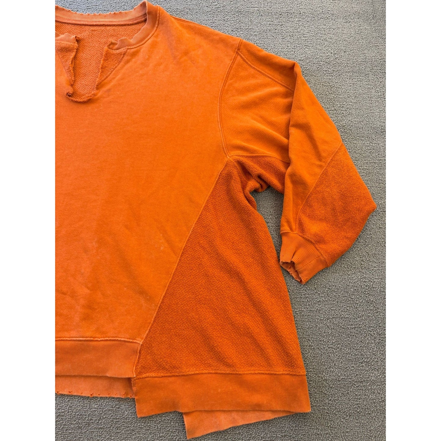 We The Free Women's Size Small Orange Pullover Sweater Baggy Over Size