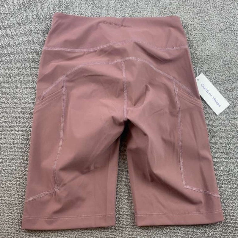 Outdoor Voices Women's Pink Biker Zoom 8" Short XS Deep Taupe Size XS NWT