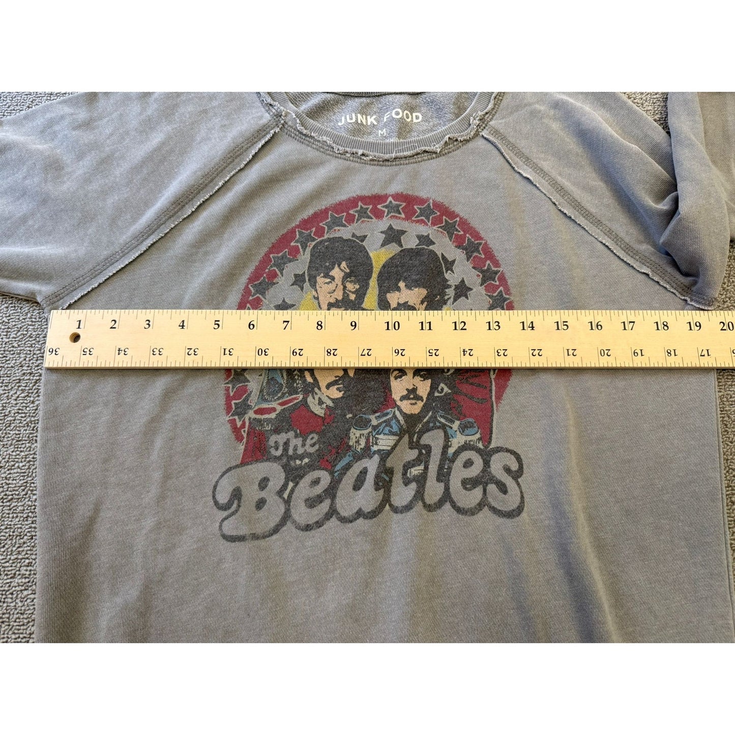 Junk Food Medium Women's The Beatles Distressed Crewneck Sweatshirt