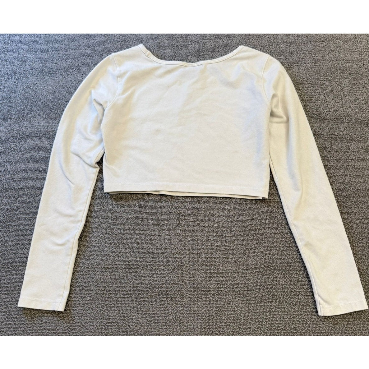 JORDAN Women's Crop Top Tight Fit Shirt M Long Sleeve Shirt Nike Air Knit Black