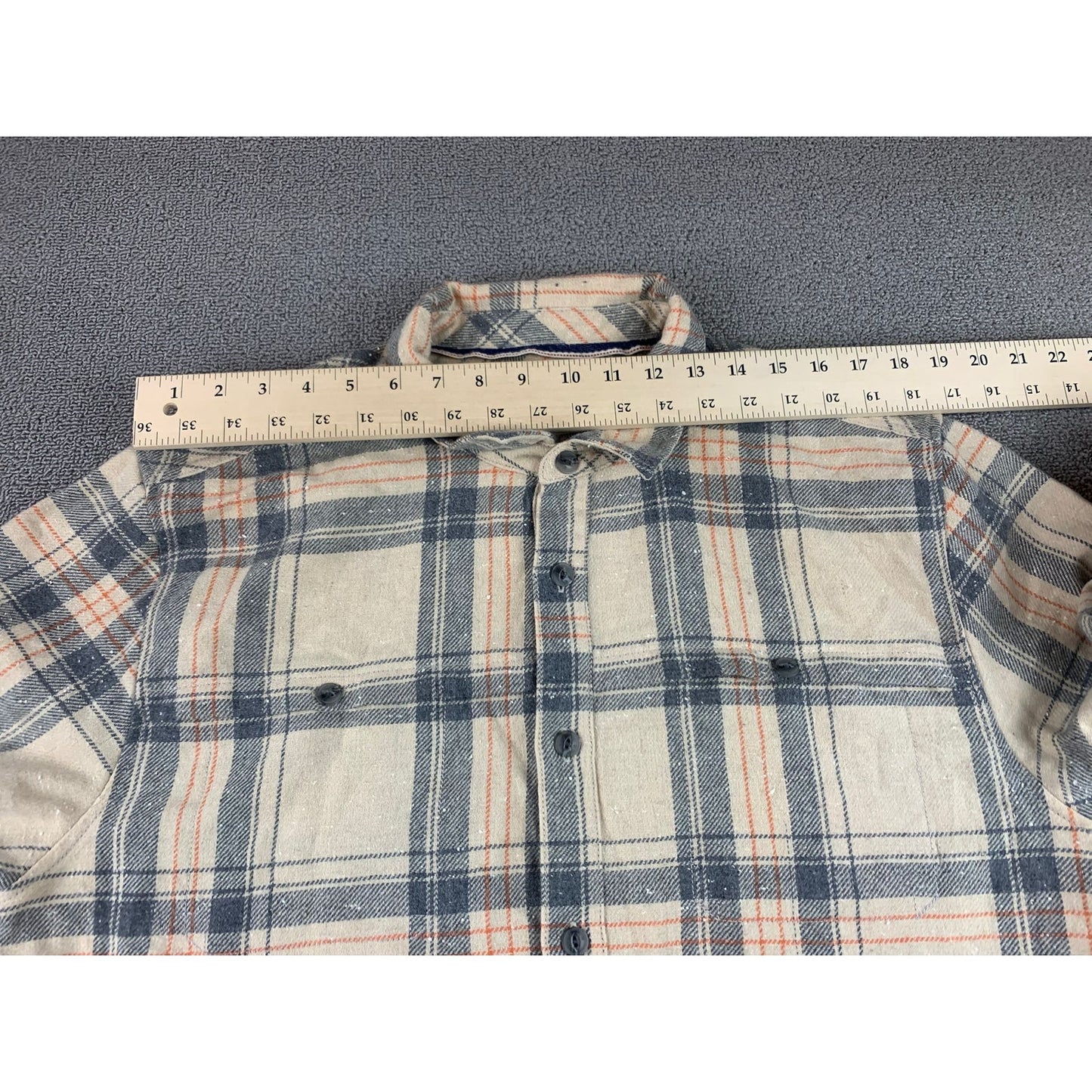 Levis Shirt Men's XL Beige Tan Plaid Flannel Wool Blend Button Up Shacket
