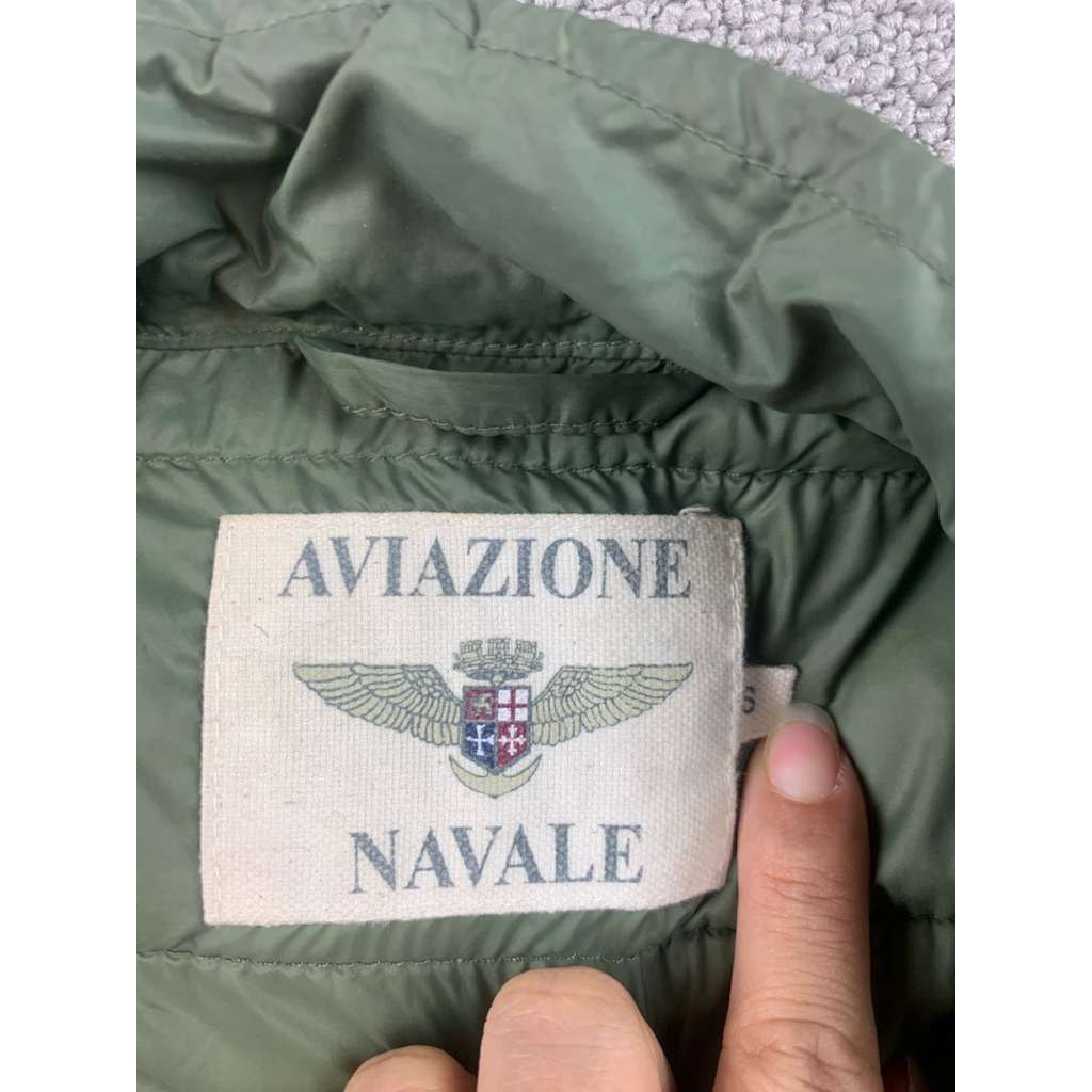 Aviazione Navale Puffer Aviation Vest Men's Small  Italian Navy And Wings Patch