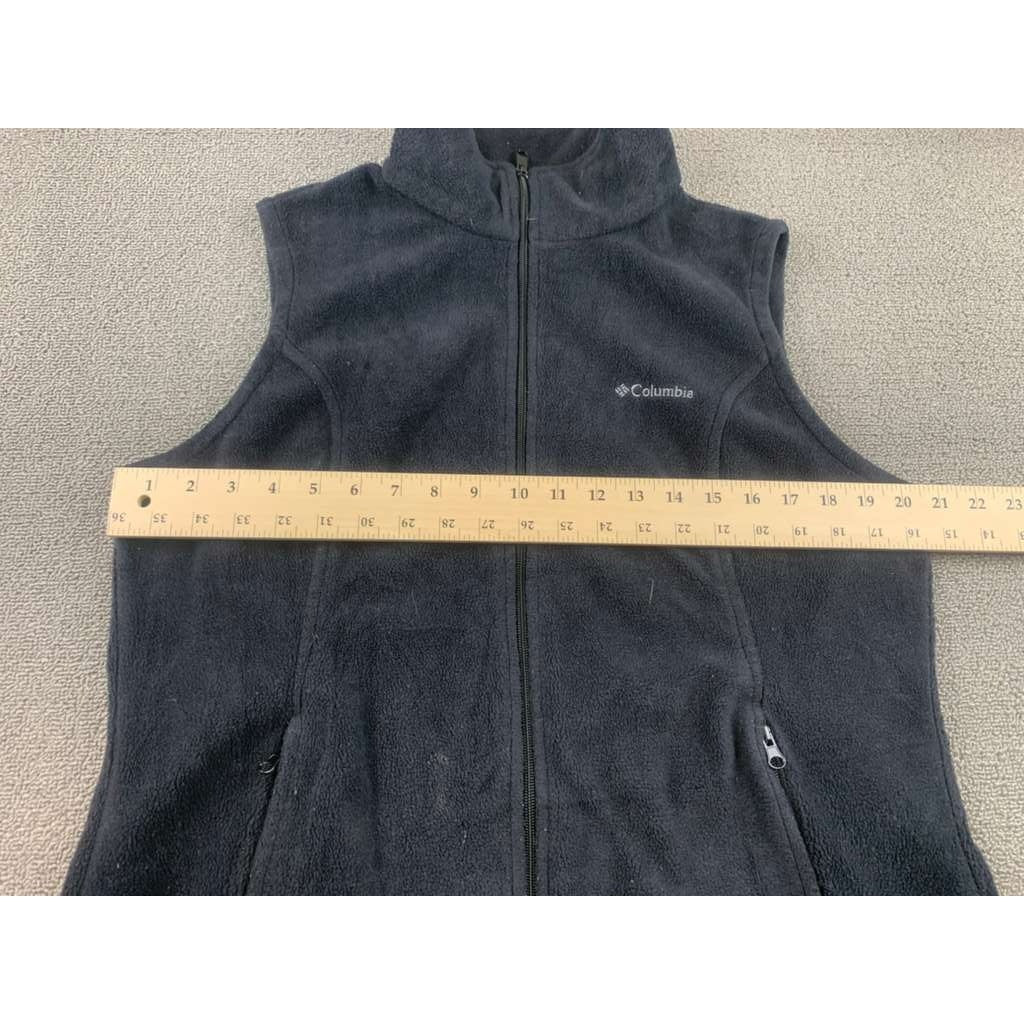 Columbia Sportswear Men's Large Black Full-Zip Fleece Vest for Outdoor Work Hike