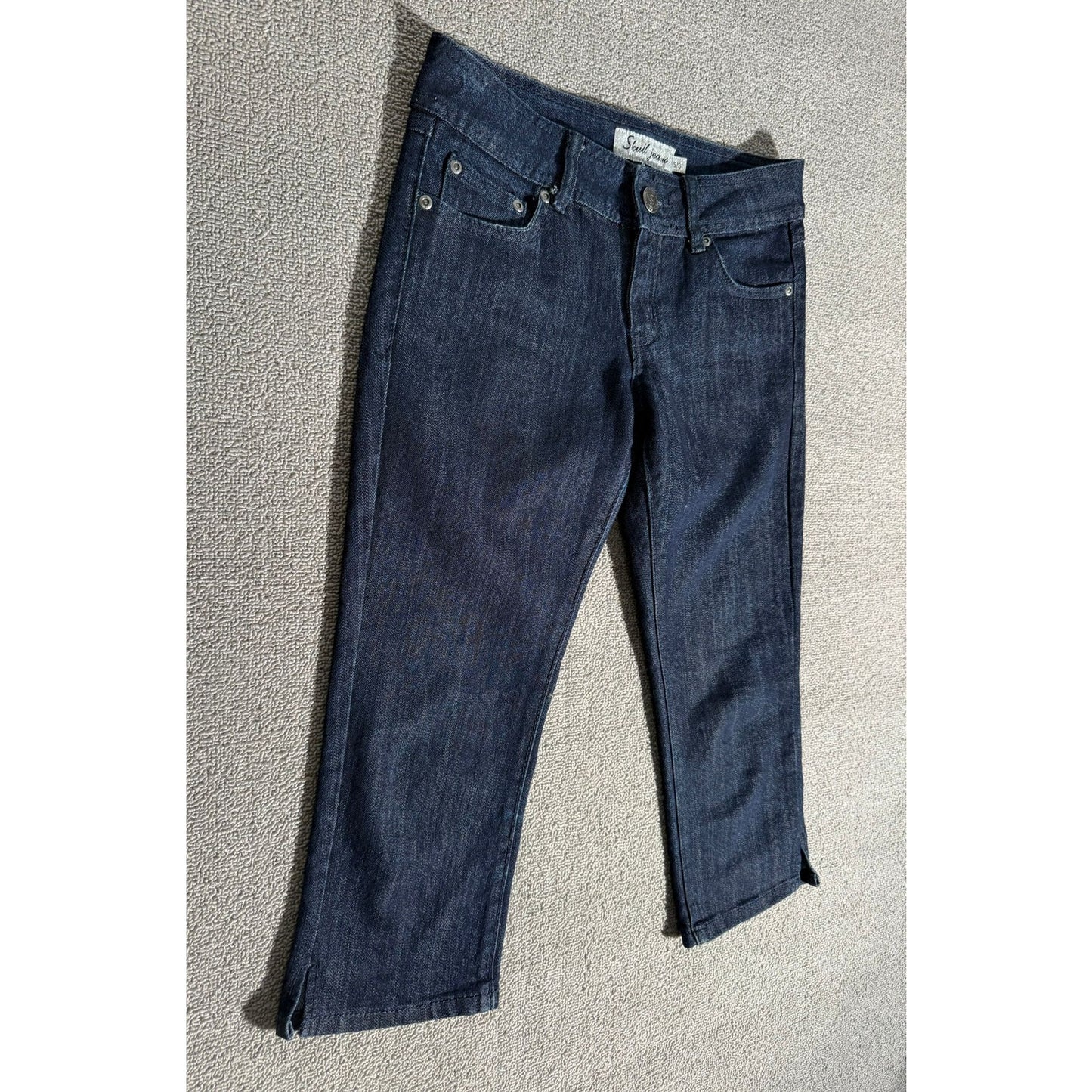 Skull Jeans Women's Dark Wash Cropped Denim Pants Size 5/6