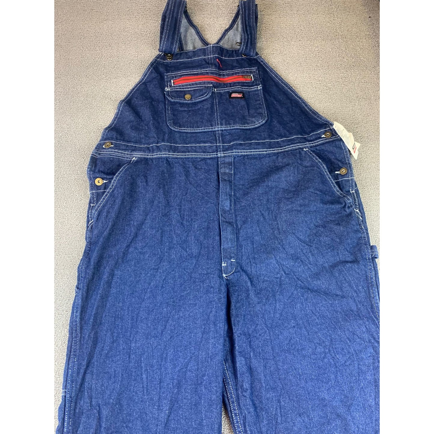 Dickies Overalls Men's XL R Dark Blue Denim Bib Jeans Workwear Overalls