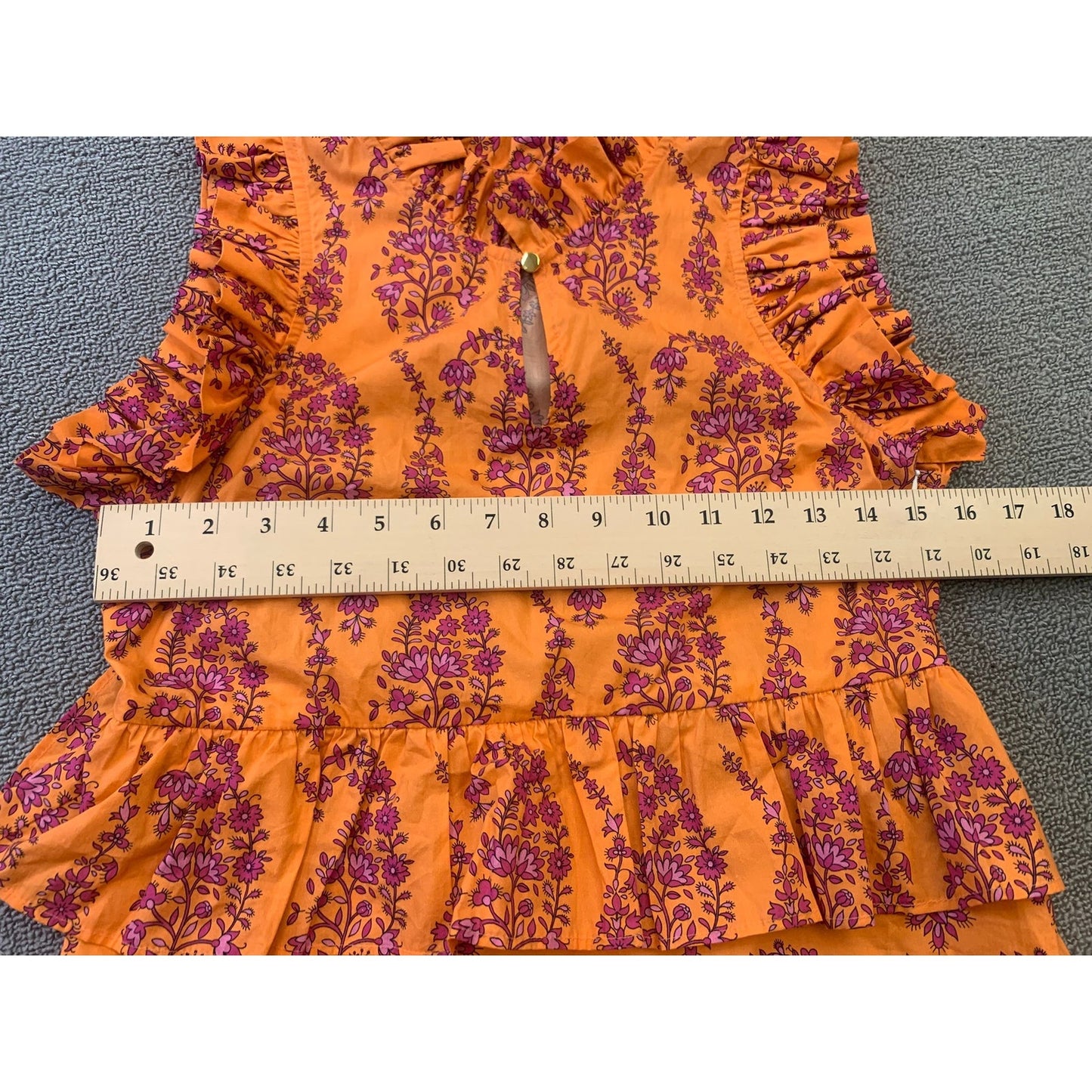 M.D.S. Stripes Women's Orange Floral Paisley Long Dress
