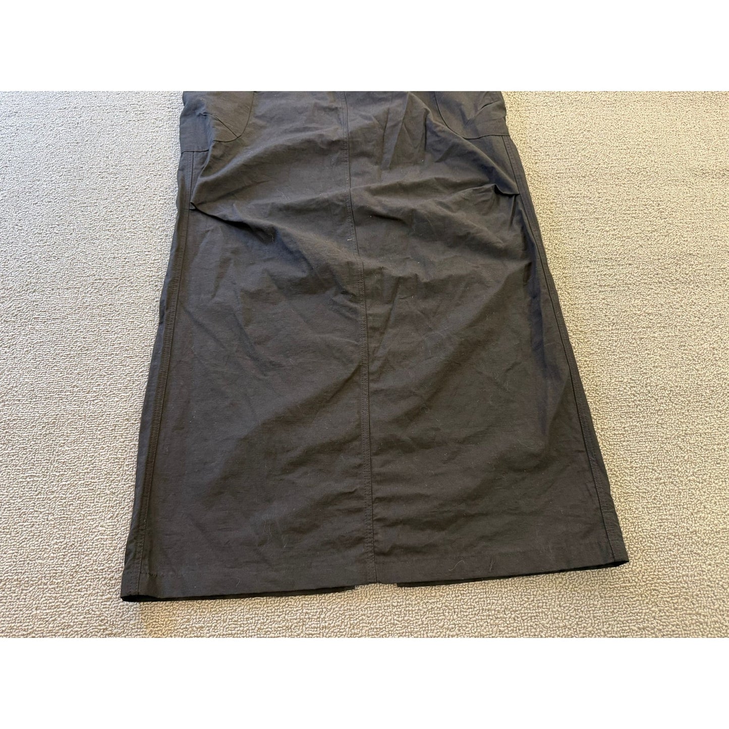 CIDER XS Womens Black Cargo Maxi Skirt Casual Adjustable Wais