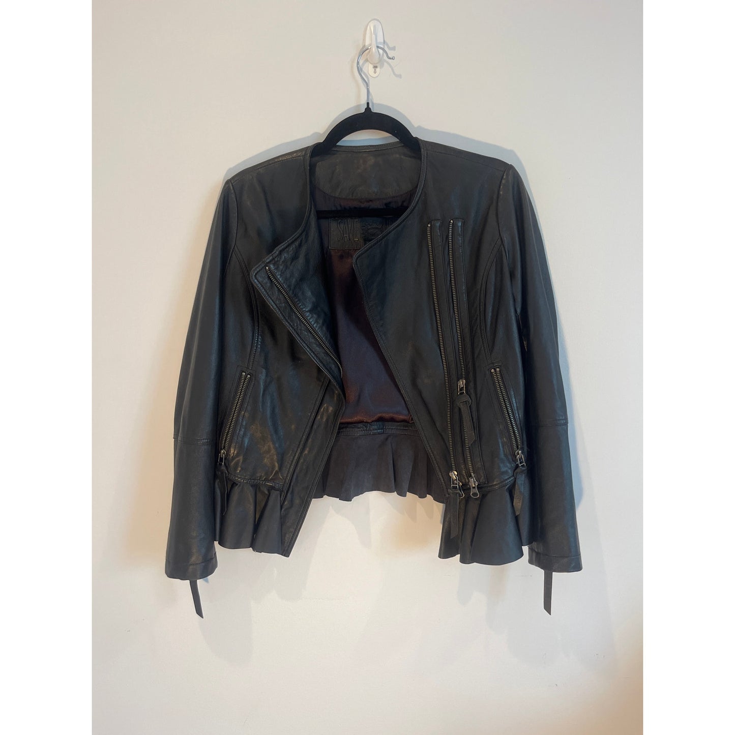 Save The Queen Leather Jacket women’s size small