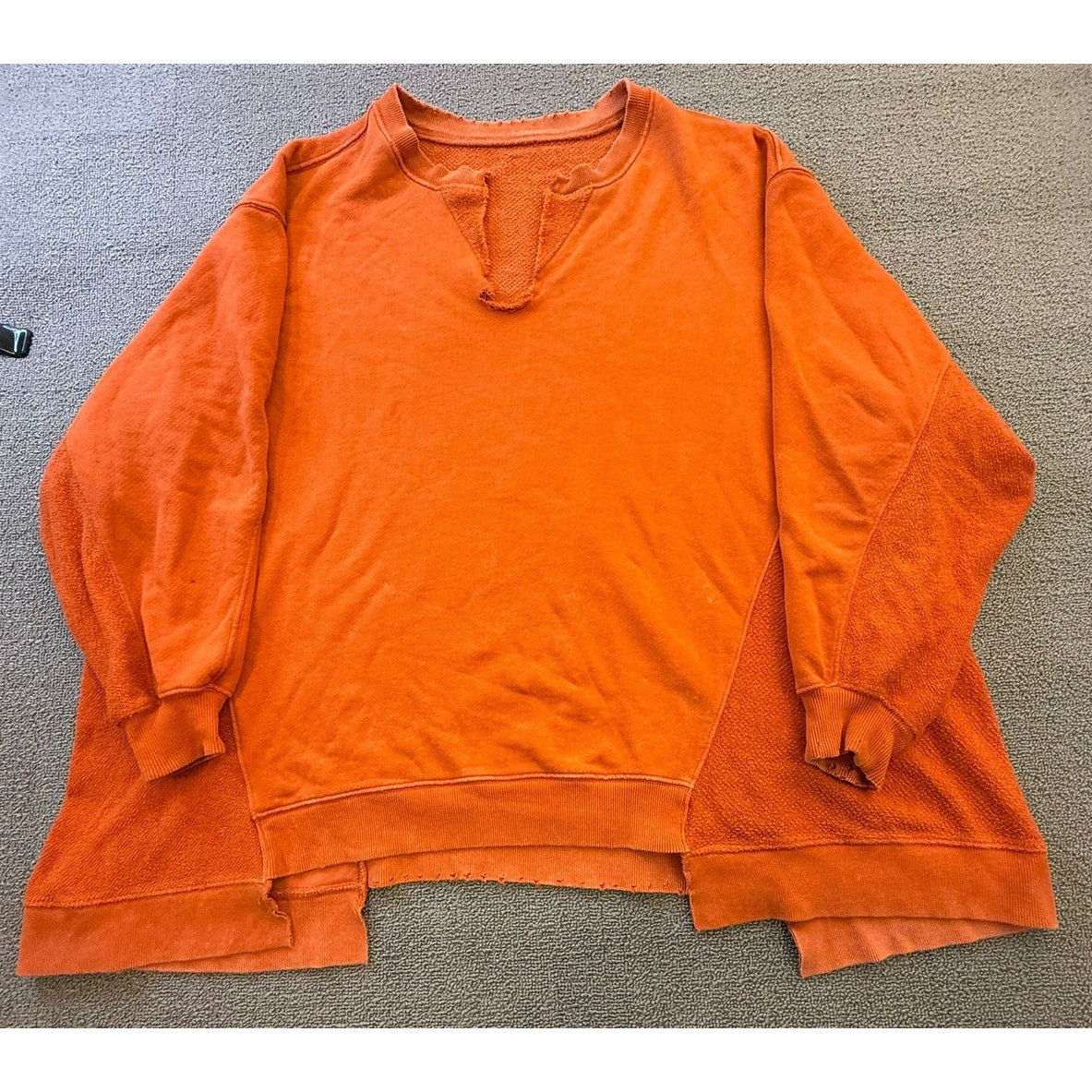We The Free Women's Size Small Orange Pullover Sweater Baggy Over Size