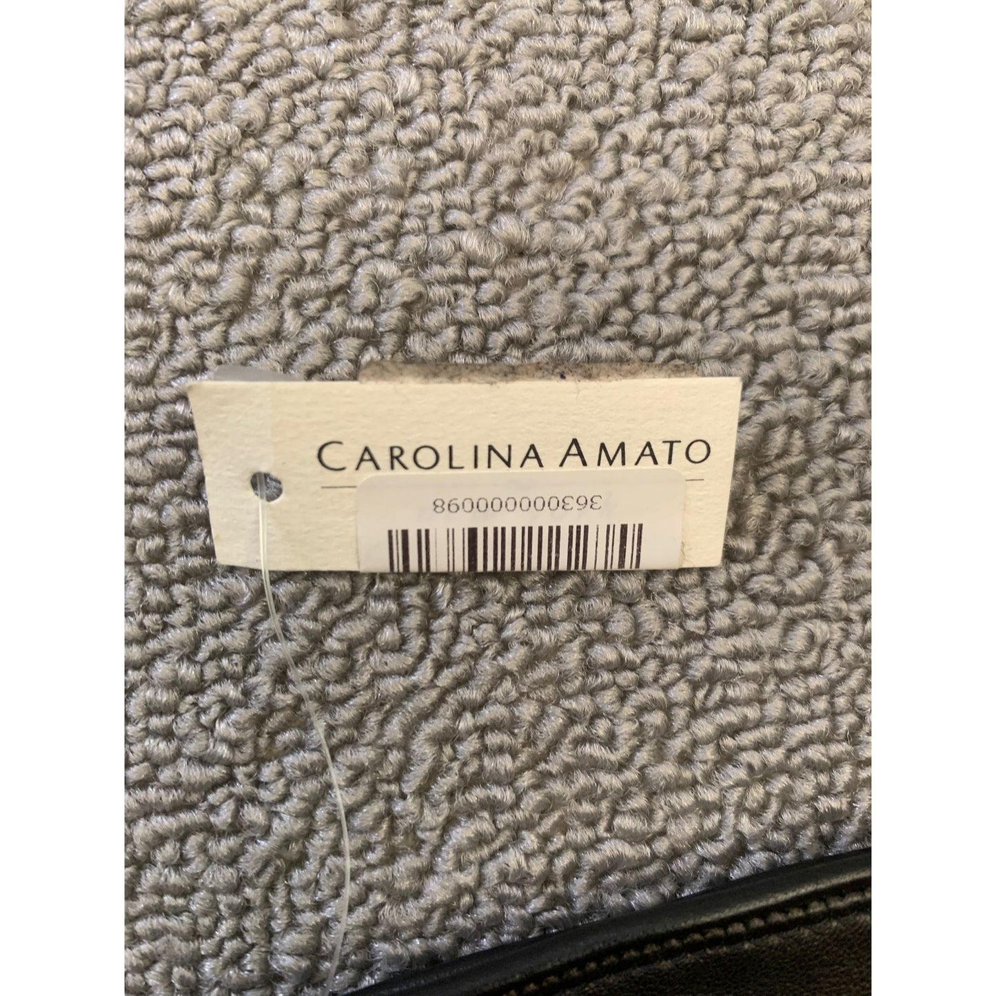 Carolina Amato Women 8 Black Genuine Leather Biker Gloves With Chain Detail