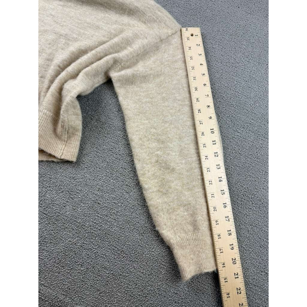 Mango MNG Women's Small Beige Soft Knit Sweater Pullover Crewneck