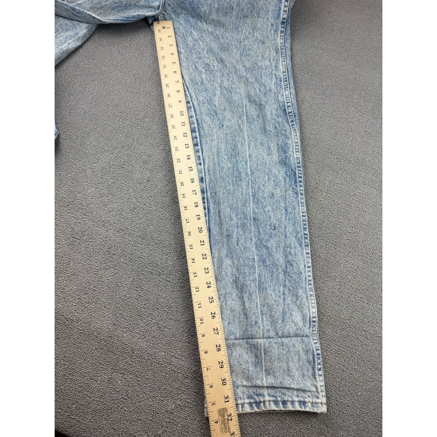 Vintage Wrangler Men's 36x34 Blue Acid Wash Authentic Jeans
