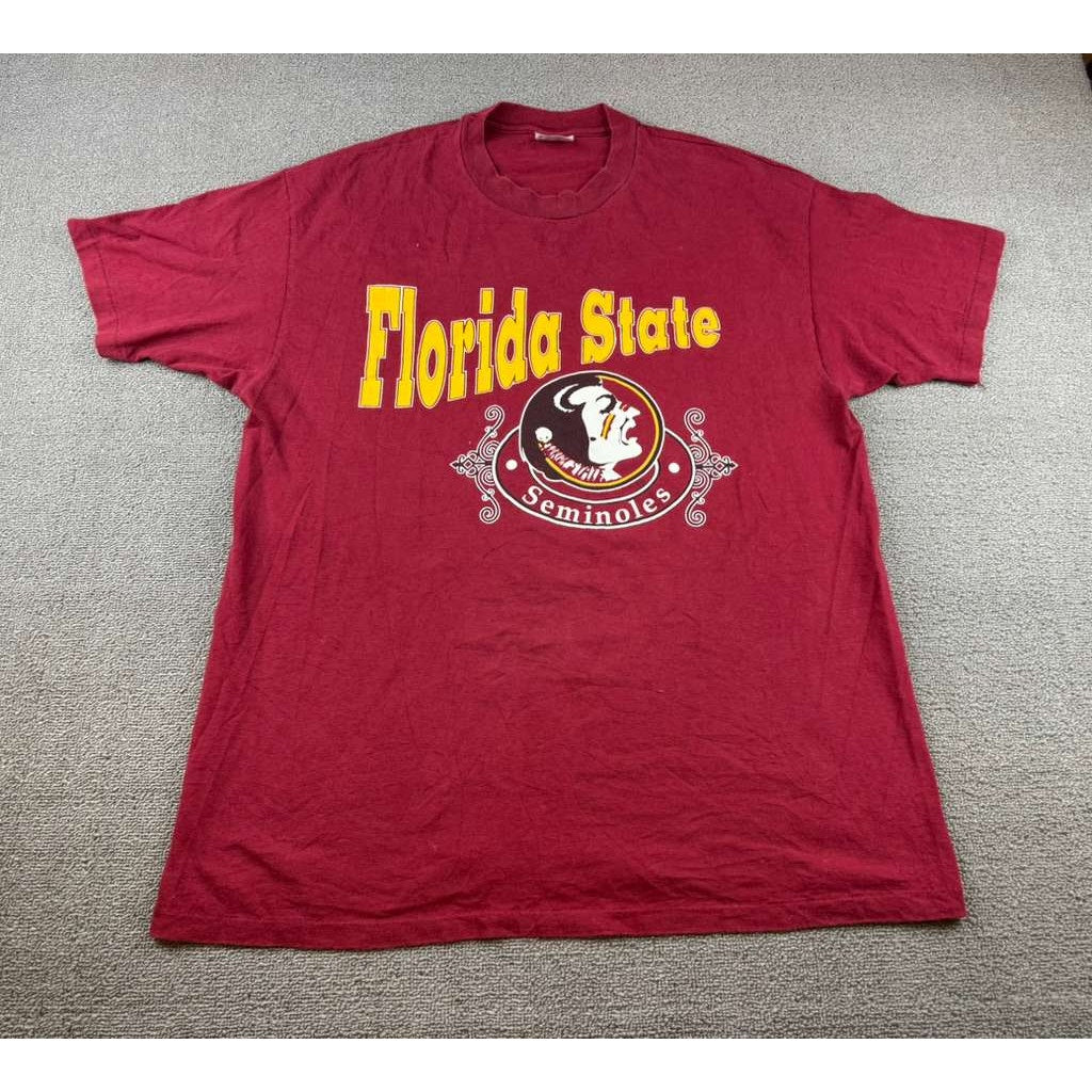 Hanes Heavyweight Florida State Seminoles T-Shirt XL USA Made 90s Single Stitch