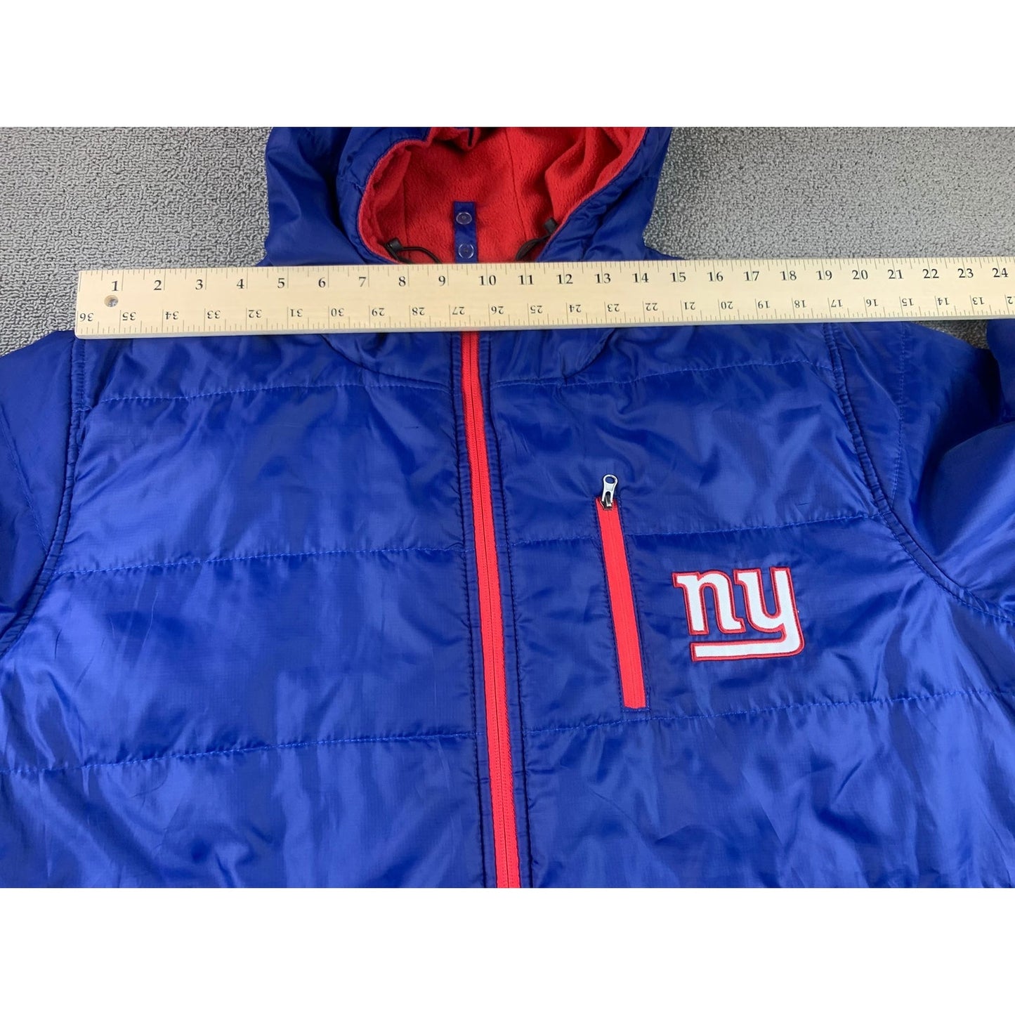 New York Giants NFL Pro Line Puffer Jacket Size XXL Football Court NY Giants