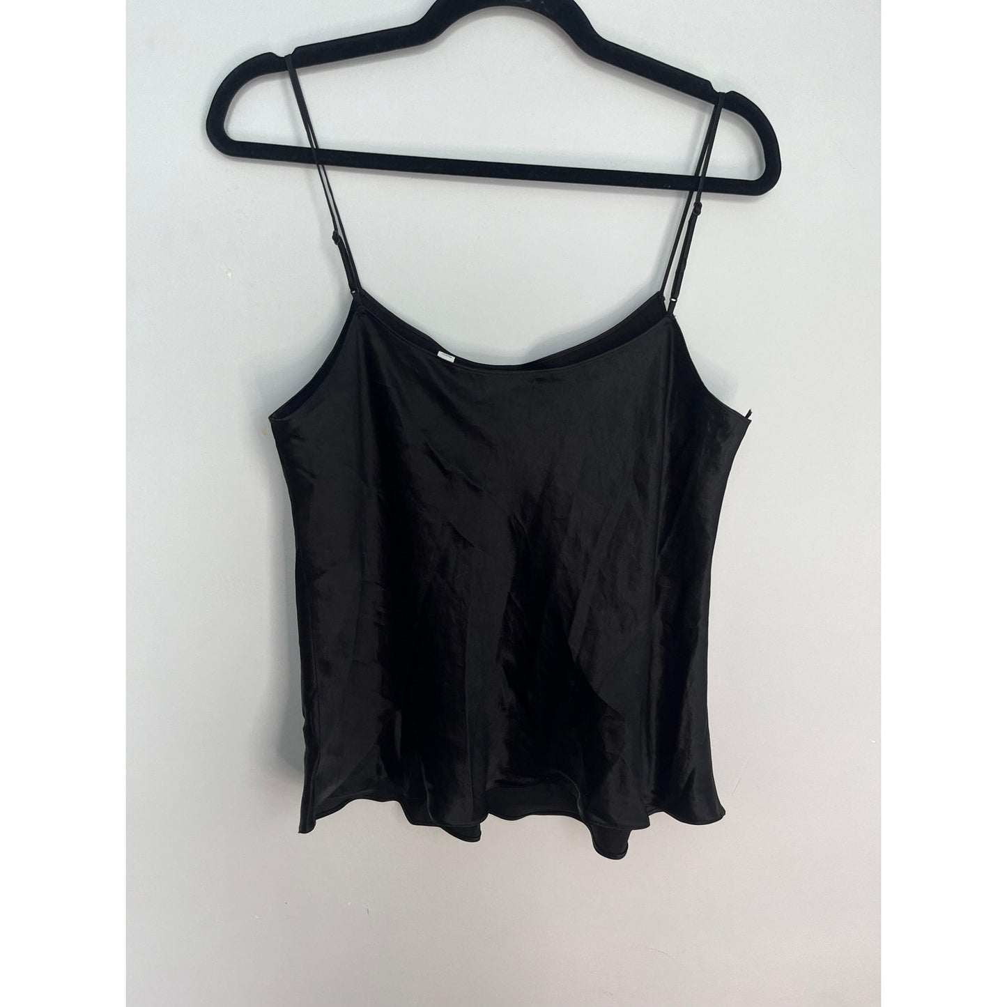 Vince Cami Tank Top Women L Black Silk Blend Adjustable Straps