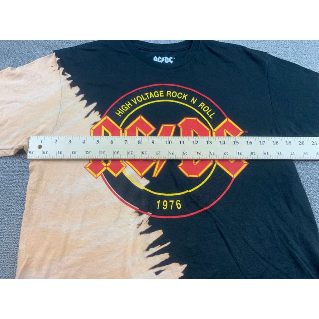 AC/DC T-Shirt Women's Medium Black High Voltage Rock & Roll Cotton Half Shirt
