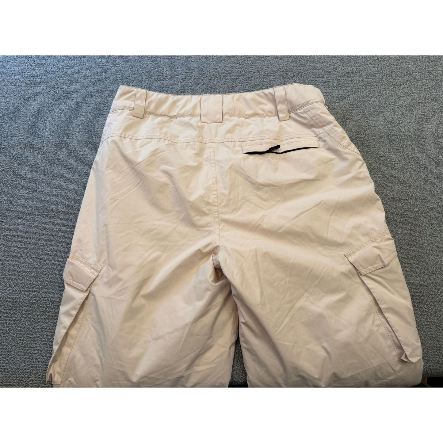 WULFUL Men's Large Snow Ski Pants Cargo White Insulated Winter Outdoor Trousers