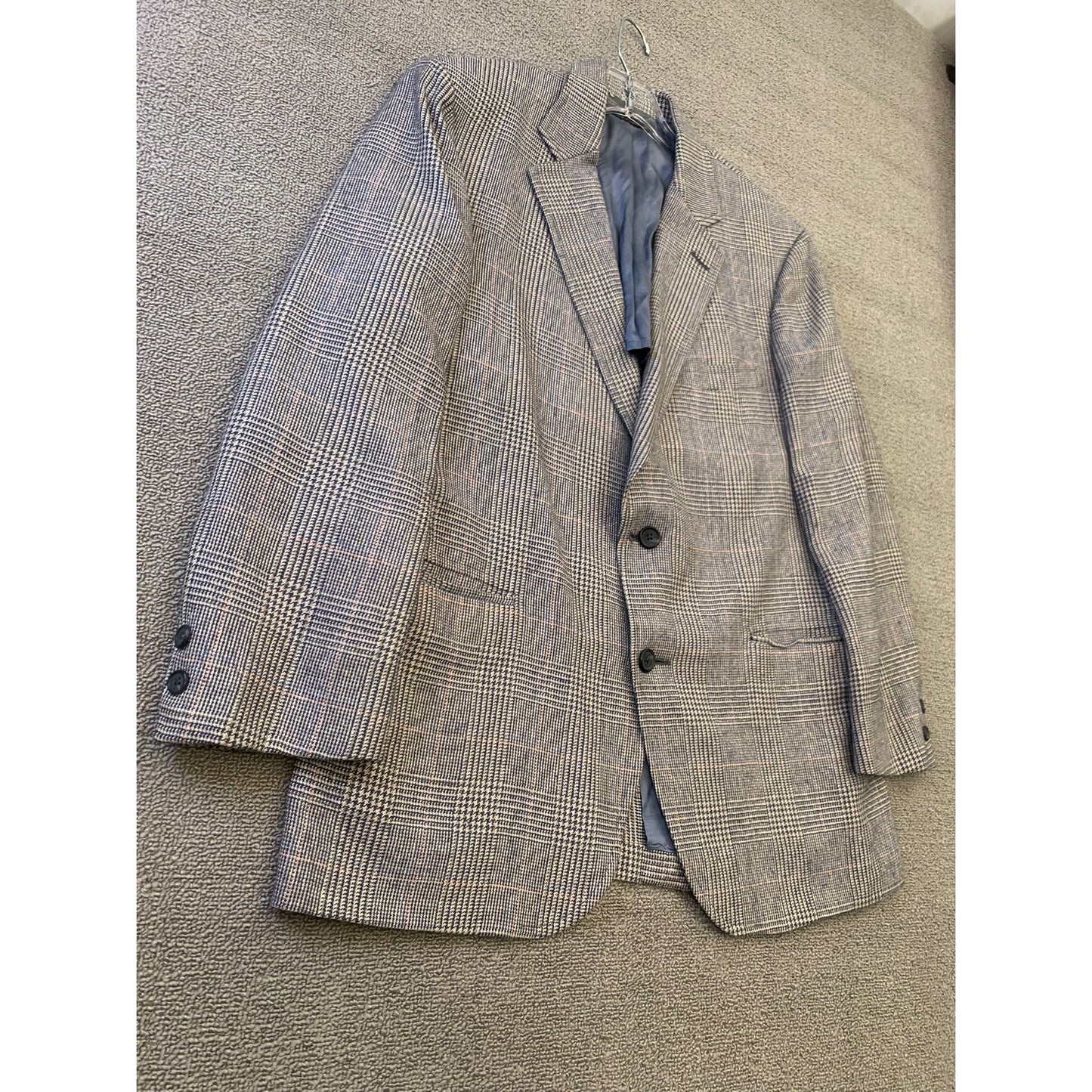 Vintage Brooks Brothers 346 Men's 42R Beige Plaid Wool Sport Coat Blazer