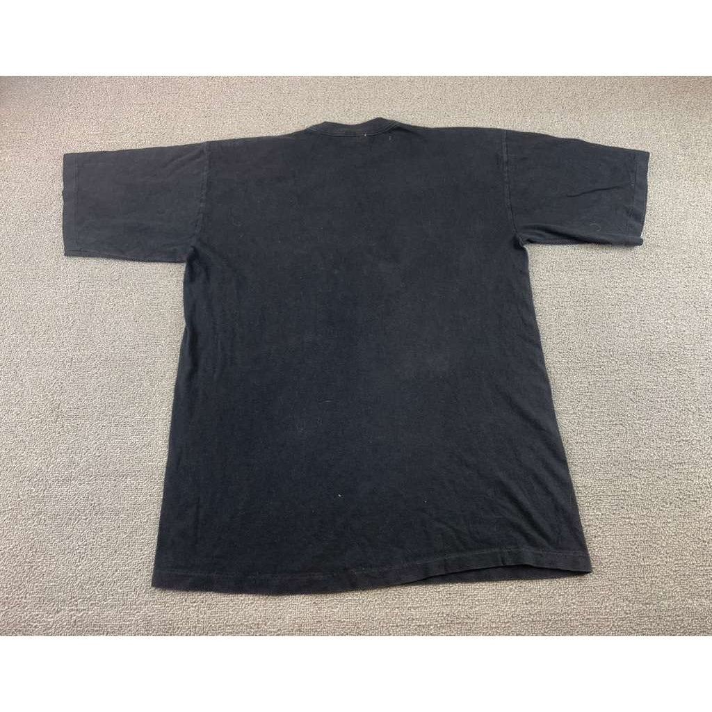 Vintage US Bull T Shirt Large Black Cotton Short Sleeve Graphic Brazil Made