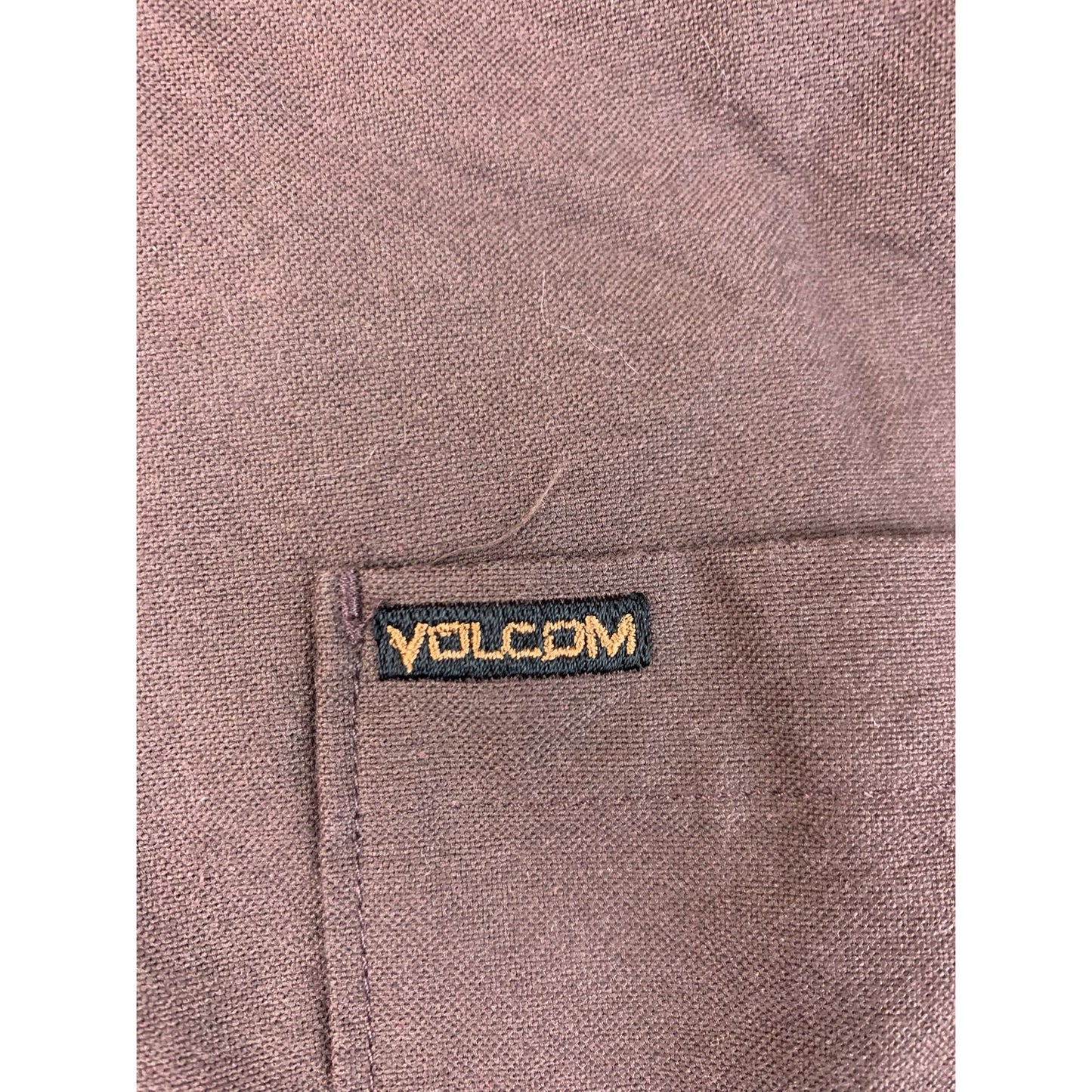Volcom Men's XL Brown Classic Fit Long Sleeve Button Up Shirt Top