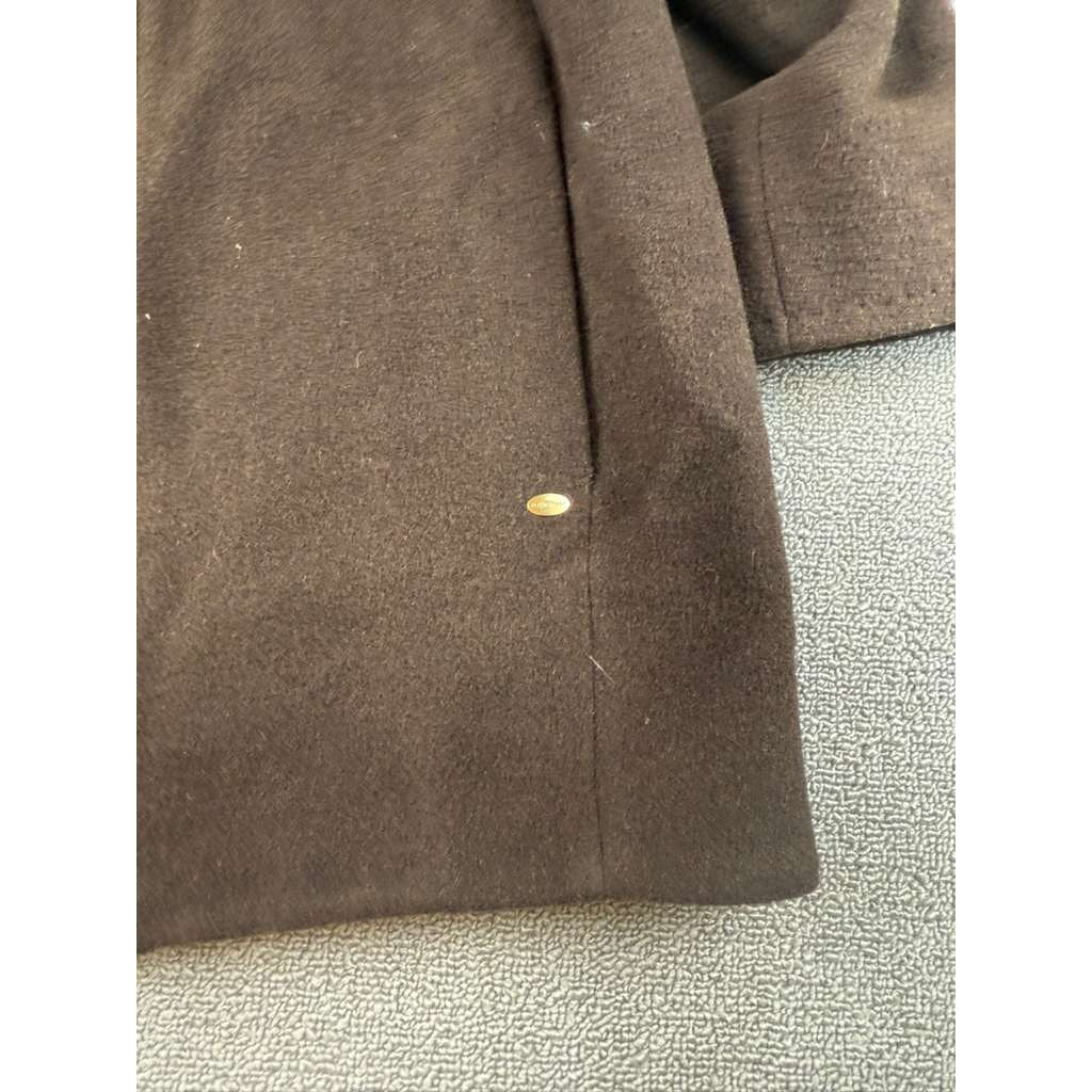 Ellen Tracy Women's Size 12 Chocolate Brown Wool Blend Winter Coat