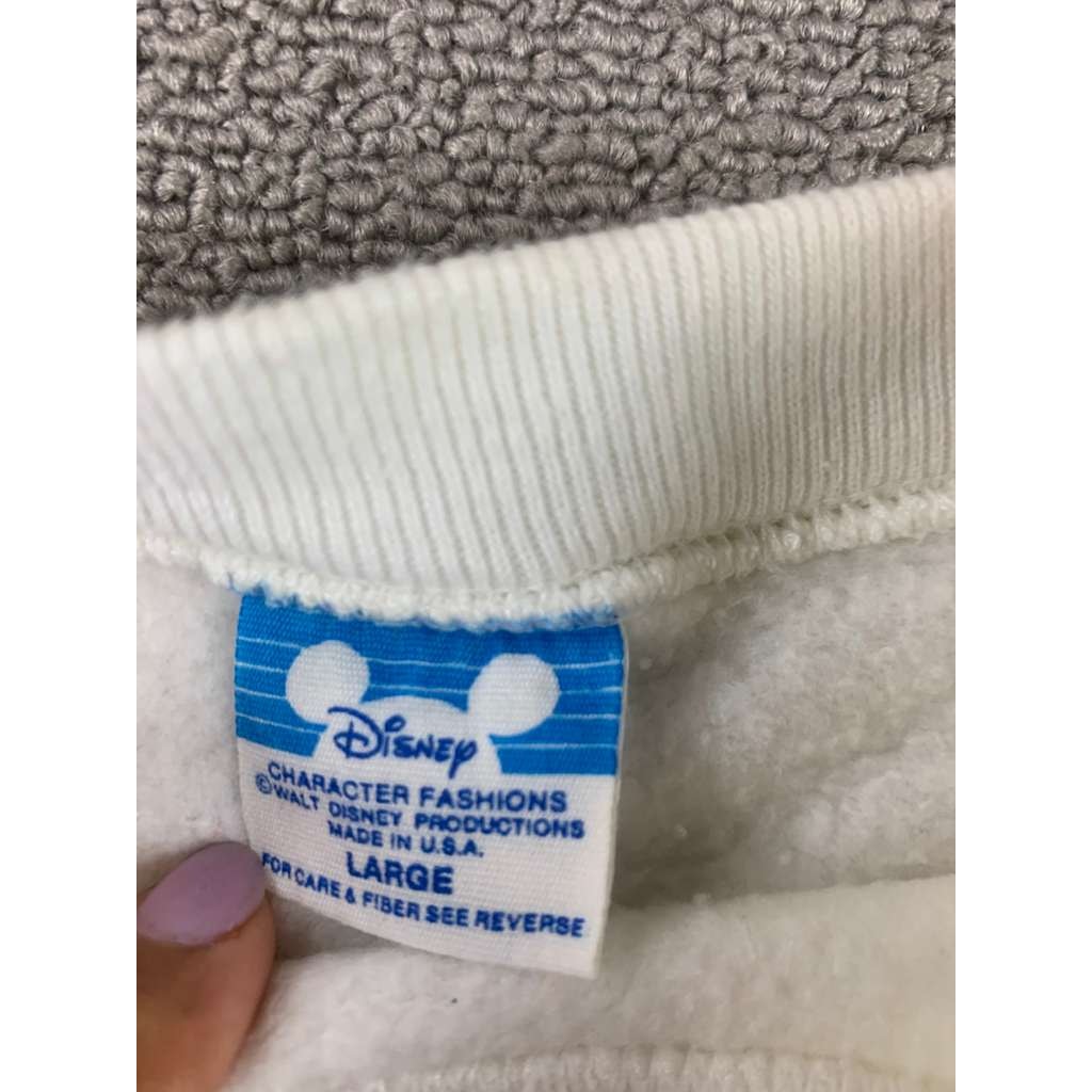 Vintage 1986 Disney Women's L White Sweatshirt 15 Years Walt Disney USA Made