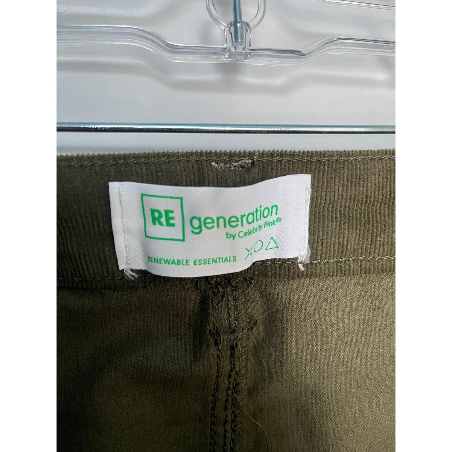 regeneration Corduroy Mini Skirt Women 9/29 Olive Green Fall Casual Retro