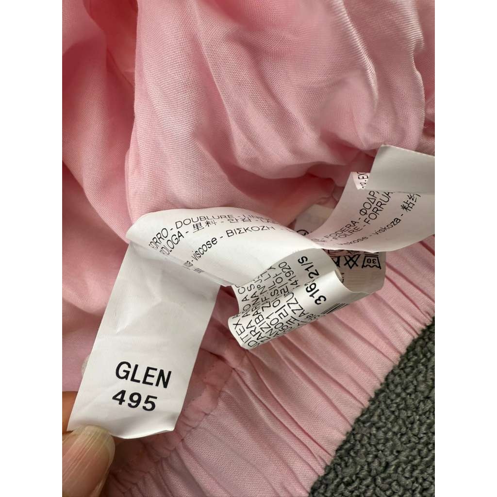 Zara Cropped Jacket Women S Pink Zip Front Elastic Hem Long Sleeve Ribbed Cuffs