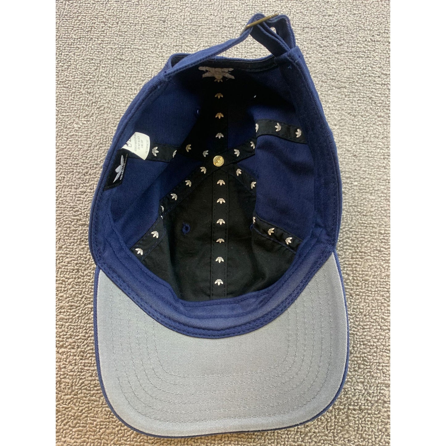 Adidas Men One Size Blue Baseball Cap Trefoil Logo Embroidered Adjustable Hat