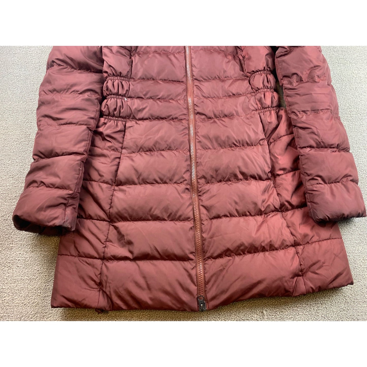 The North Face Women's Small Burgundy Red Hooded Puffer Down Jacket
