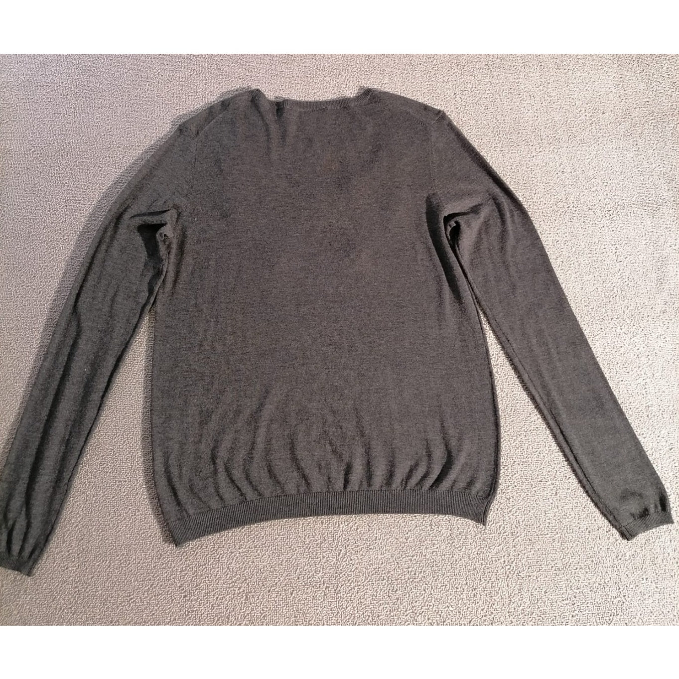 ZARA KNIT Large Female Grey Long Sleeve Rhinestone Embellished Knit Sweater Chic
