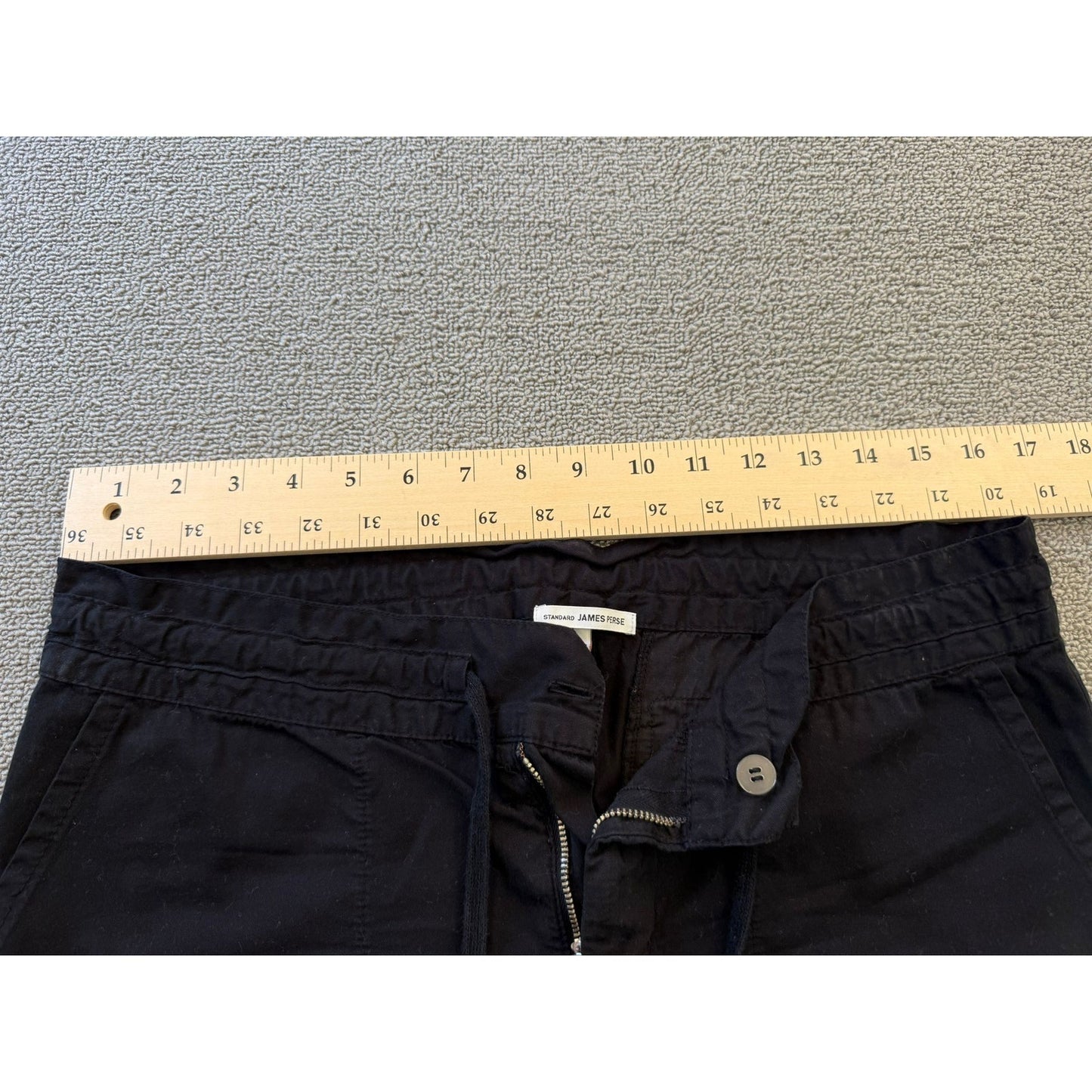 James Perse Womens Size 28 Black Cargo Mini Skirt Drawstring Waist