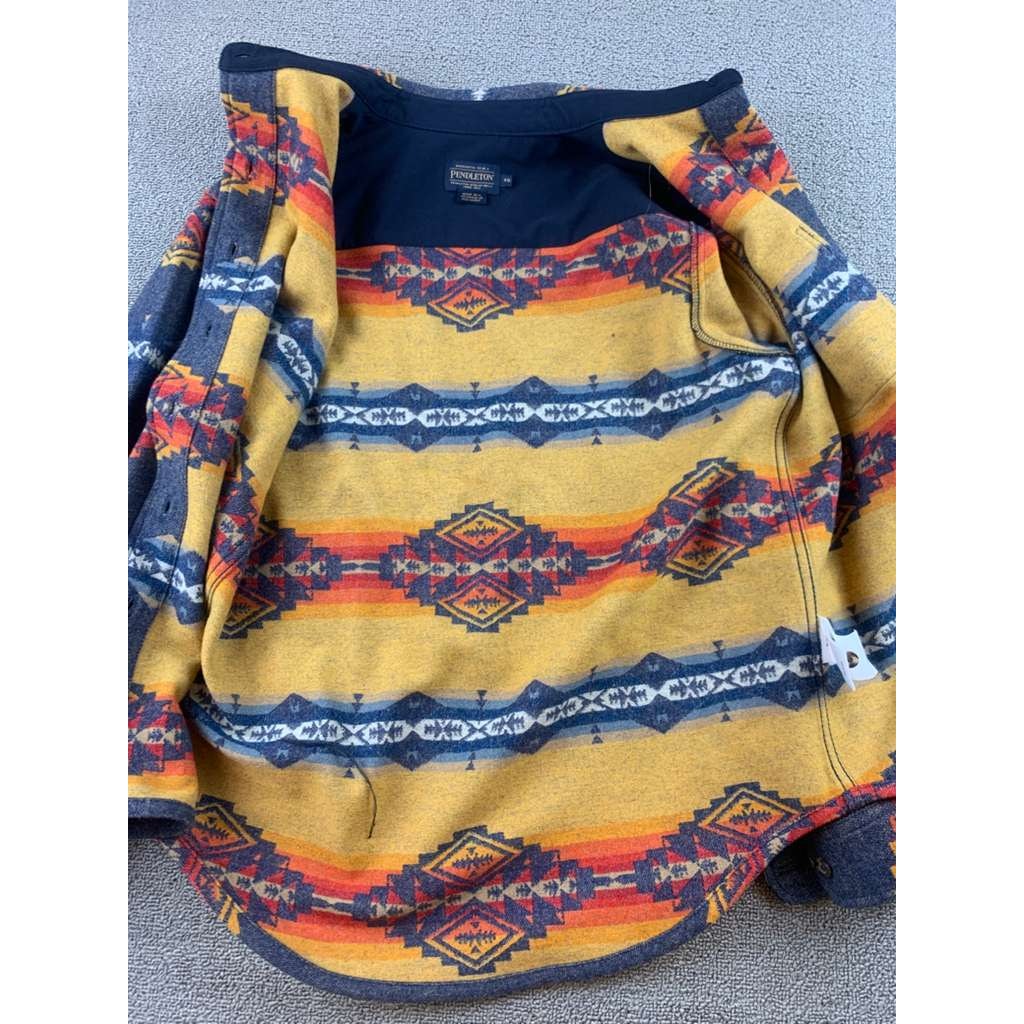 Pendleton Shirt Mens XS Gray Virgin Wool Button Front Long Sleeve Chest Pocket