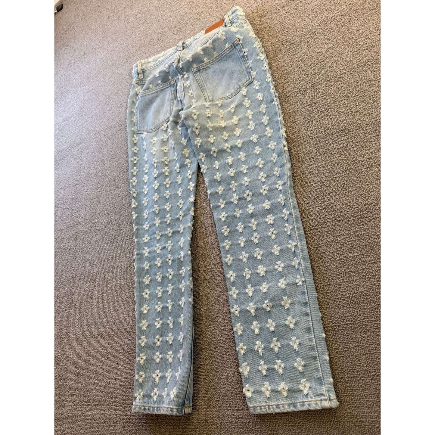 Isabel Marant Etoile Size 34 Womens Light Wash Floral Jeans