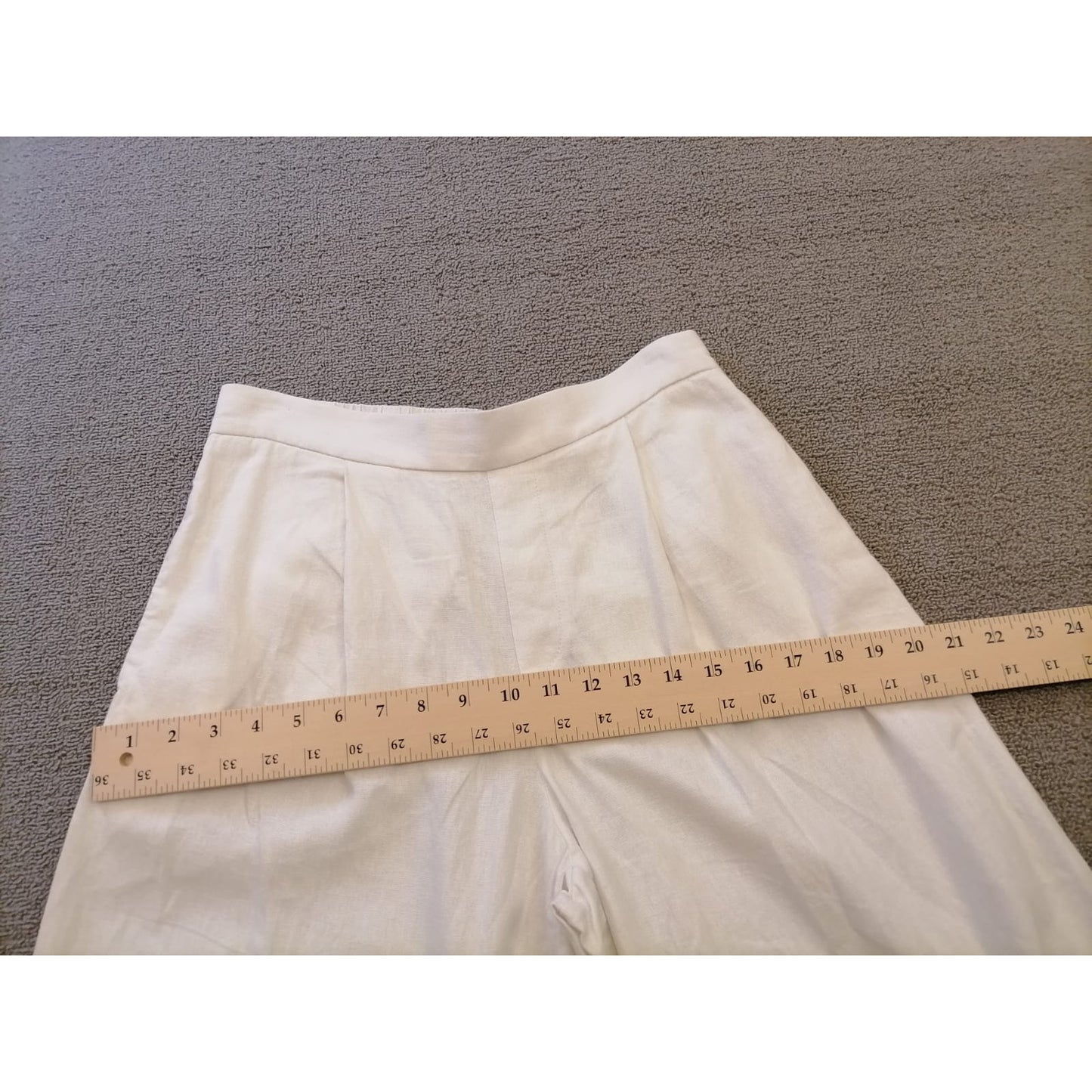 Banana Republic Linen Women's S/P White Wide Leg Pant Relaxed Fit Lightweight