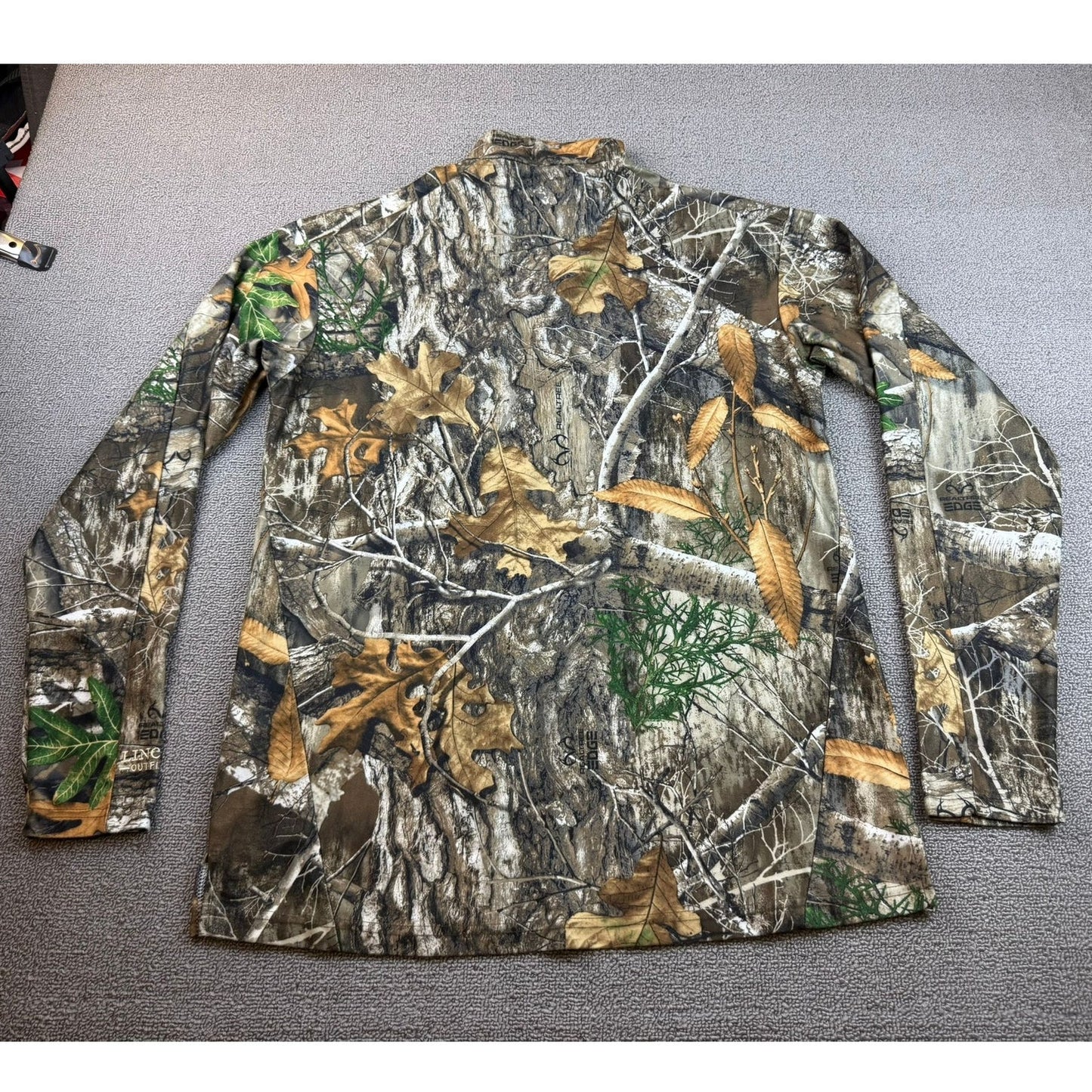 Lincoln Outfitters Men's Medium Real Rree Heavy Camouflage Hunting Quarter Zip