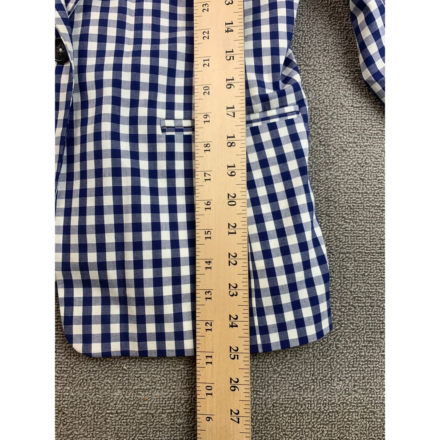 Brooks Brothers Women's 6 Blue White Checkered Pattern Blazer Preppy
