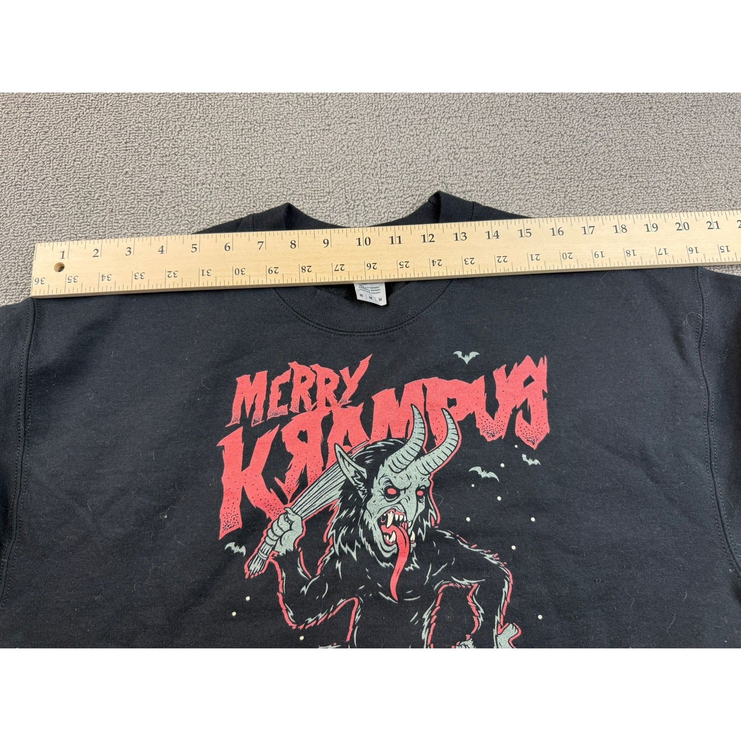 Merry Krampus Gildan Men's Medium Black Heavy Blend Crewneck Sweatshirt