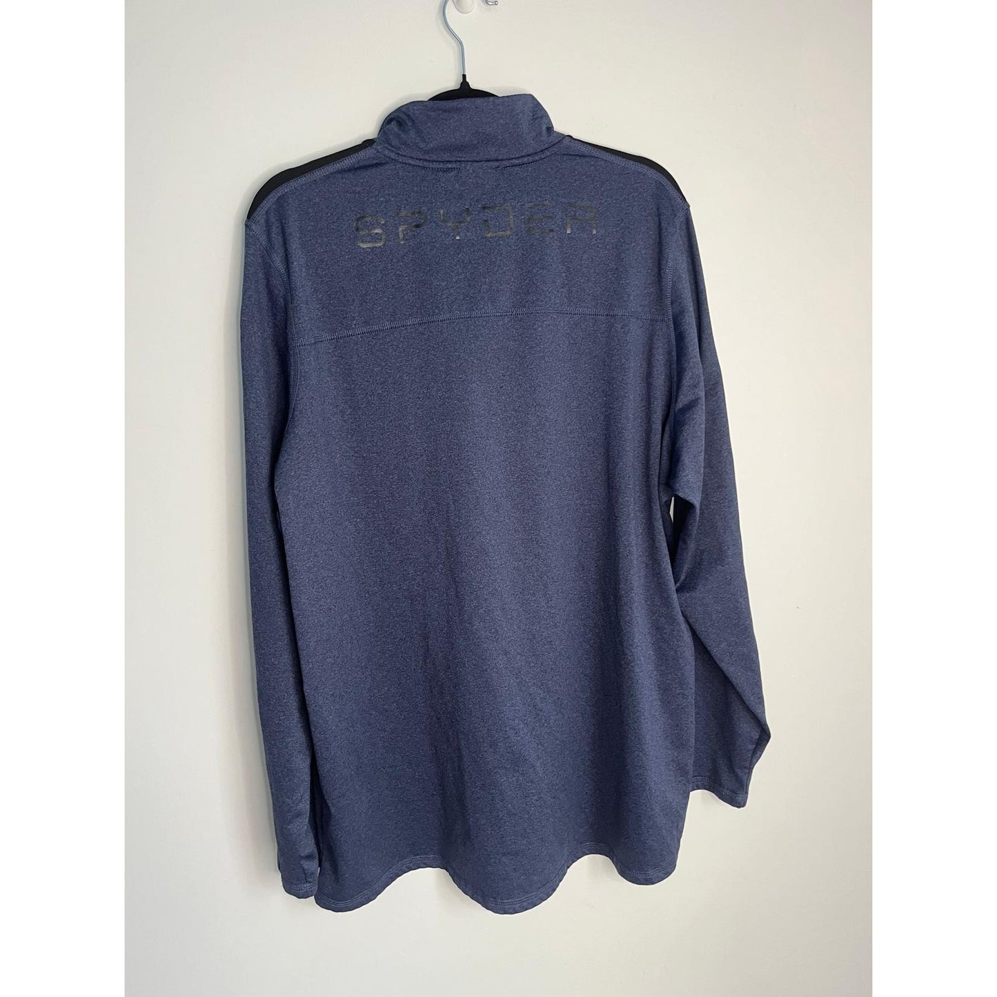 Spyder Active Quarter Zip Pullover Men XL Blue Stretch Performance Top