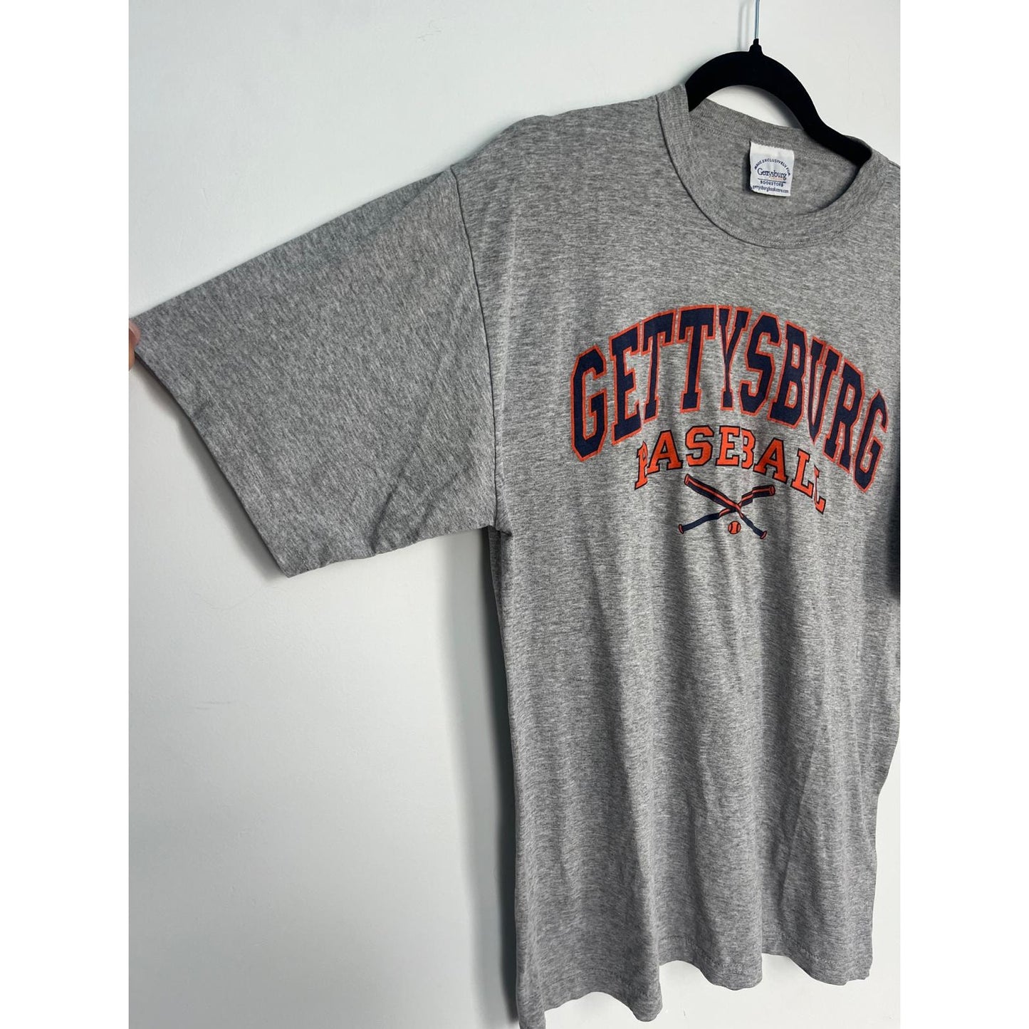 Gettysburg College Baseball T Shirt Mens L Gray Graphic Athletics Tee